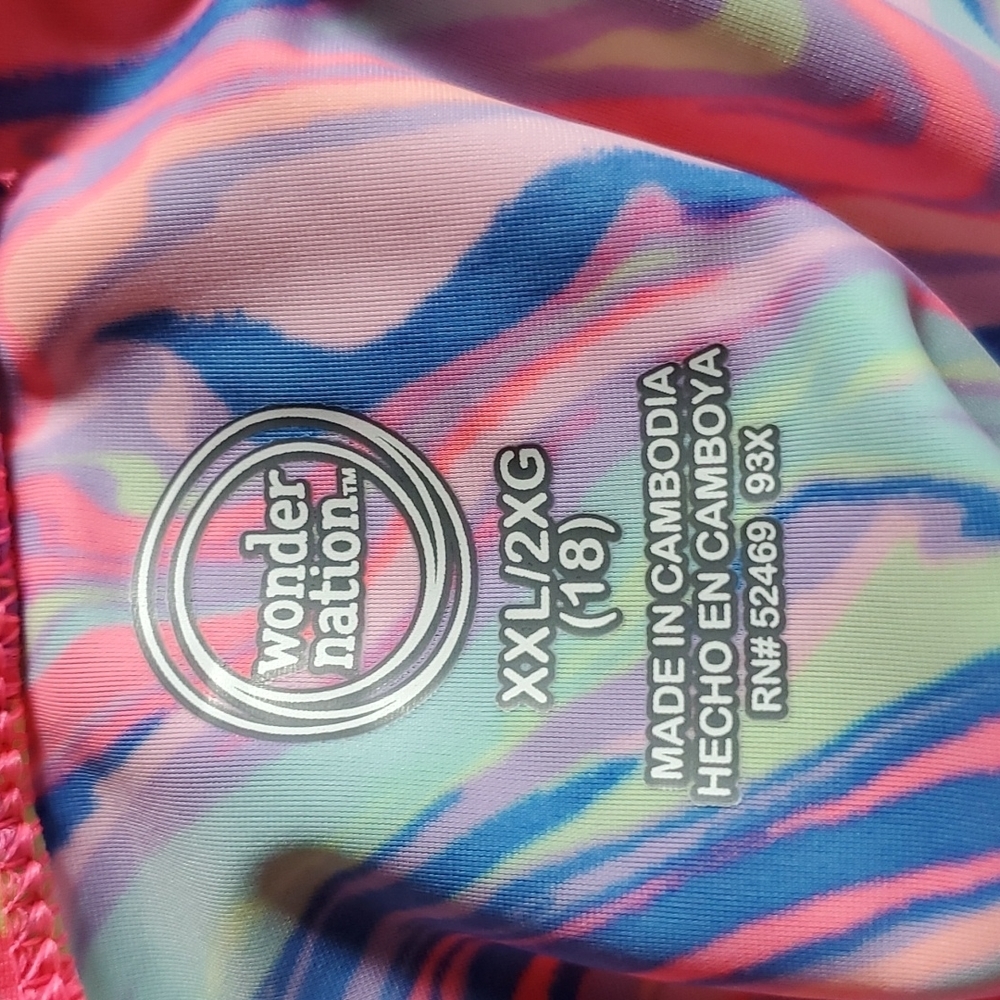 Wonder Nation Watercolor Tankini Top - Picture 3 of 4